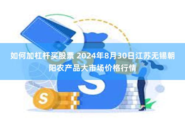 如何加杠杆买股票 2024年8月30日江苏无锡朝阳农产品大市场价格行情