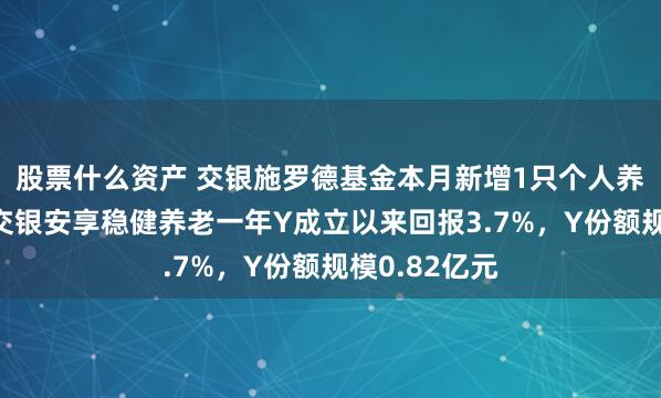 股票什么资产 交银施罗德基金本月新增1只个人养老金产品！交银安享稳健养老一年Y成立以来回报3.7%，Y份额规模0.82亿元