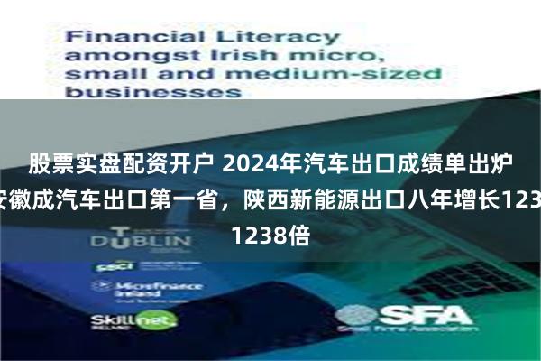 股票实盘配资开户 2024年汽车出口成绩单出炉：安徽成汽车出口第一省，陕西新能源出口八年增长1238倍