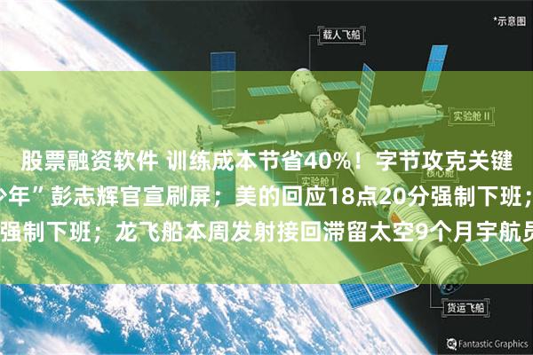 股票融资软件 训练成本节省40%！字节攻克关键瓶颈；华为离职“天才少年”彭志辉官宣刷屏；美的回应18点20分强制下班；龙飞船本周发射接回滞留太空9个月宇航员丨大公司动态